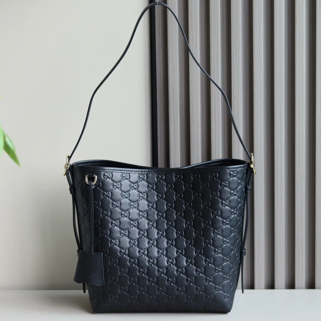 Gucci GG Embossed Leather Shoulder Bag image 1