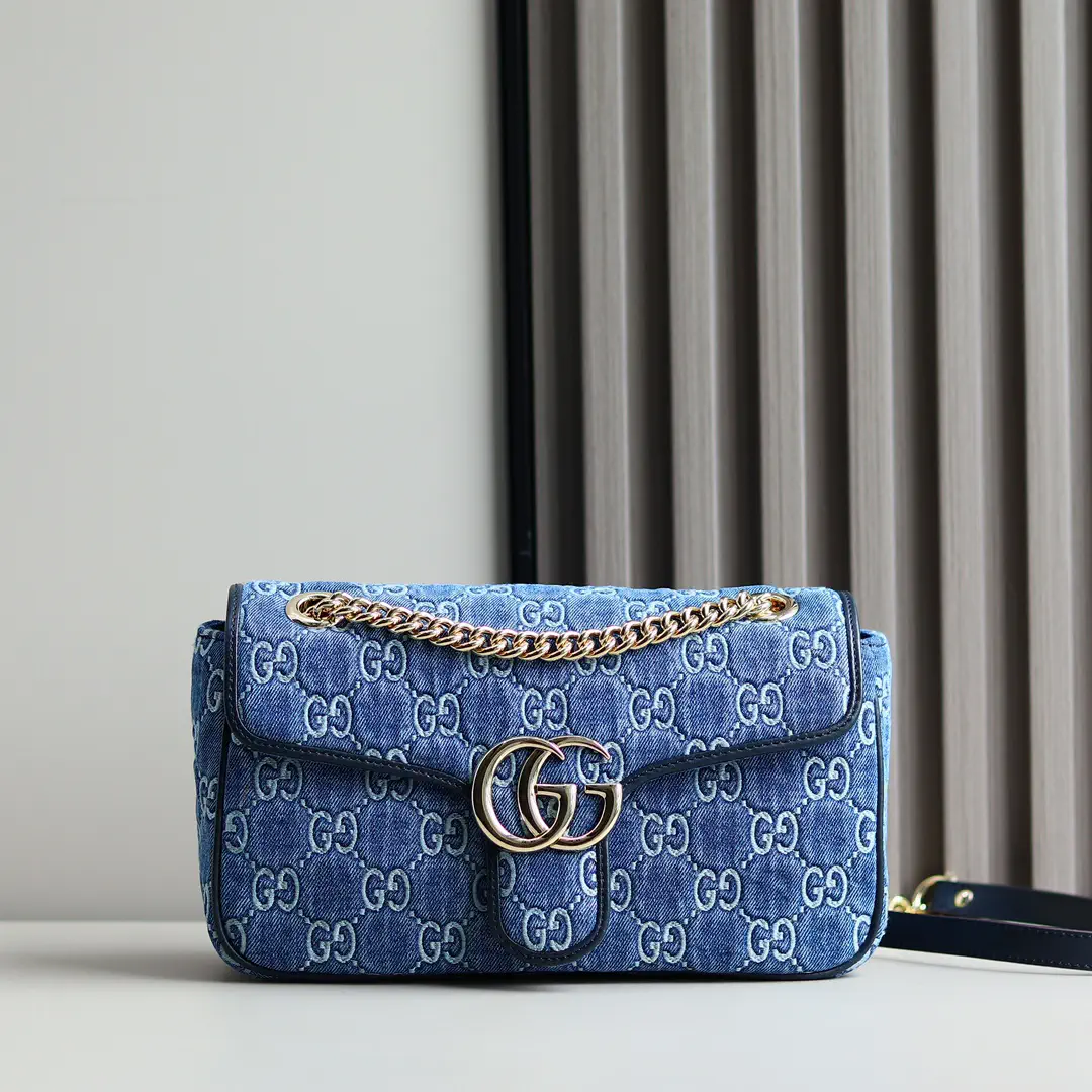 Gucci GG Monogram Denim Shoulder Bag image 1