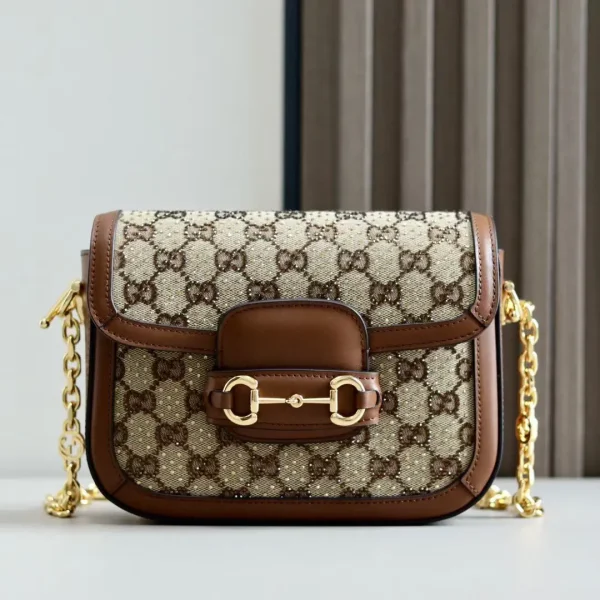Gucci Monogram Canvas Chain Shoulder Bag image 1