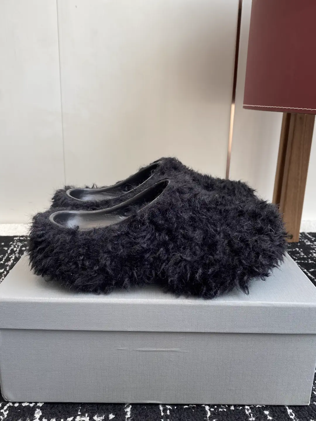 Balenciaga 25ss Fall Winter Thick Sole Wool Slippers image 1