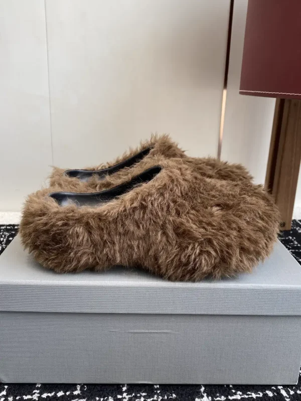 Balenciaga 25ss Fall Winter Thick Sole Wool Mule Slippers image 1