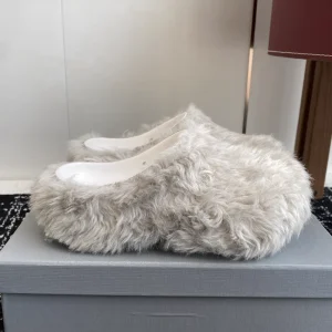 Balenciaga 25ss Fall Winter Thick Sole Wool Mule Slippers image 1