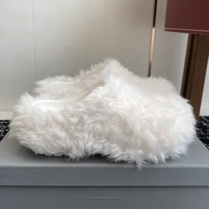 Balenciaga 25ss Fall Winter Thick Sole Wool Slippers image 1