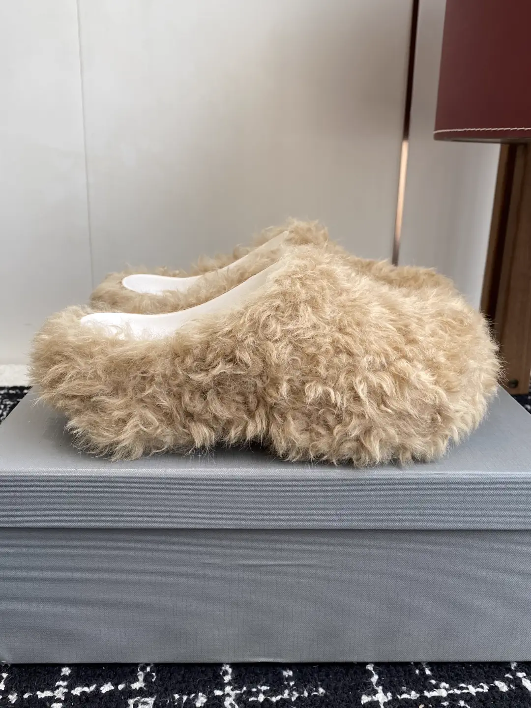 Balenciaga 25ss Fall Winter Thick Sole Wool Slippers image 1