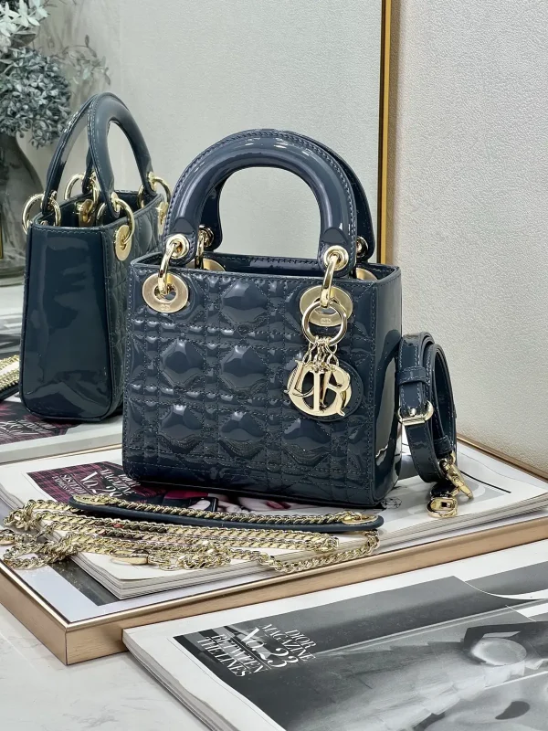 Dior Quilted Patent Mini Top Handle Bag image 1