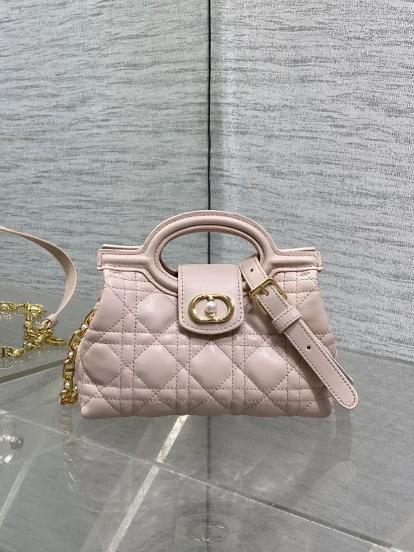 Dior Pink Quilted Jolie Top Handle Bag image 1