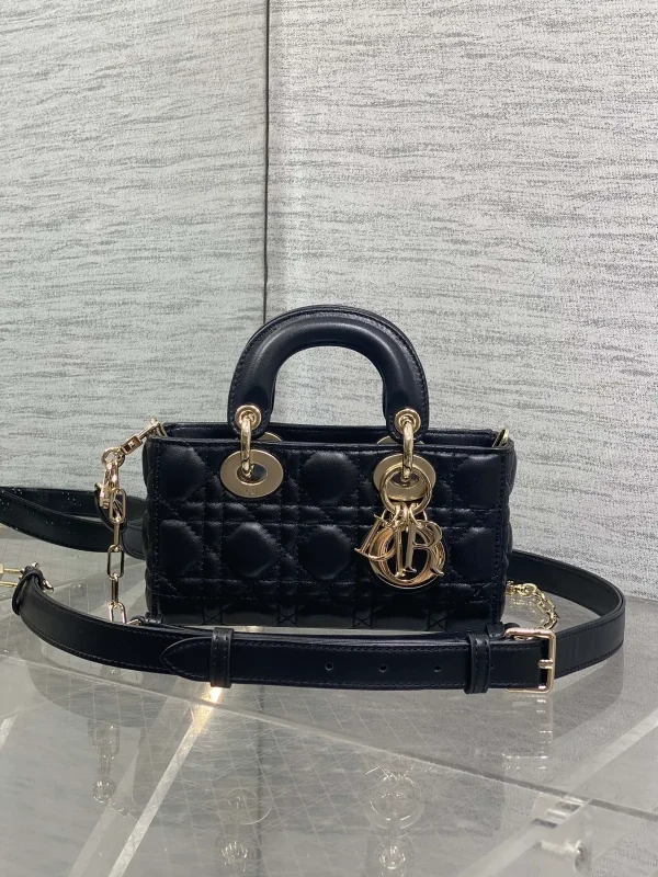Dior Black Quilted Top Handle Bag image 1