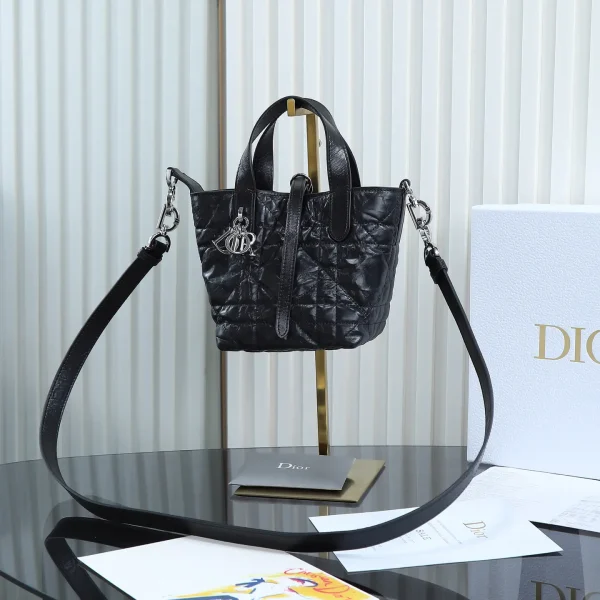 Dior Quilted Mini Vertical Top Handle Bag image 1