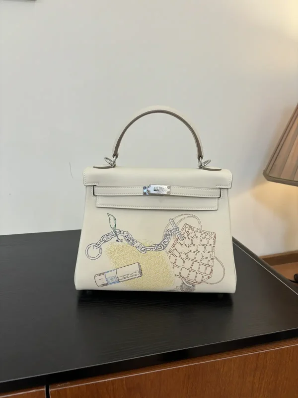 Hermès Graffiti Print Top Handle Bag image 1