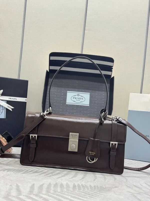 Prada Leather Top Handle Shoulder Bag image 1