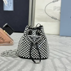 Prada Crystal Mini Bucket Bag image 1