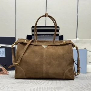 Prada Suede Top Handle Crossbody Bag image 1