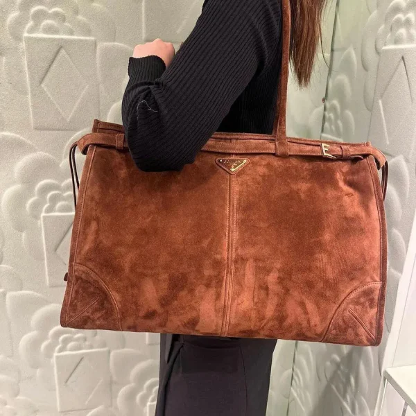Prada Suede Tote Bag image 1
