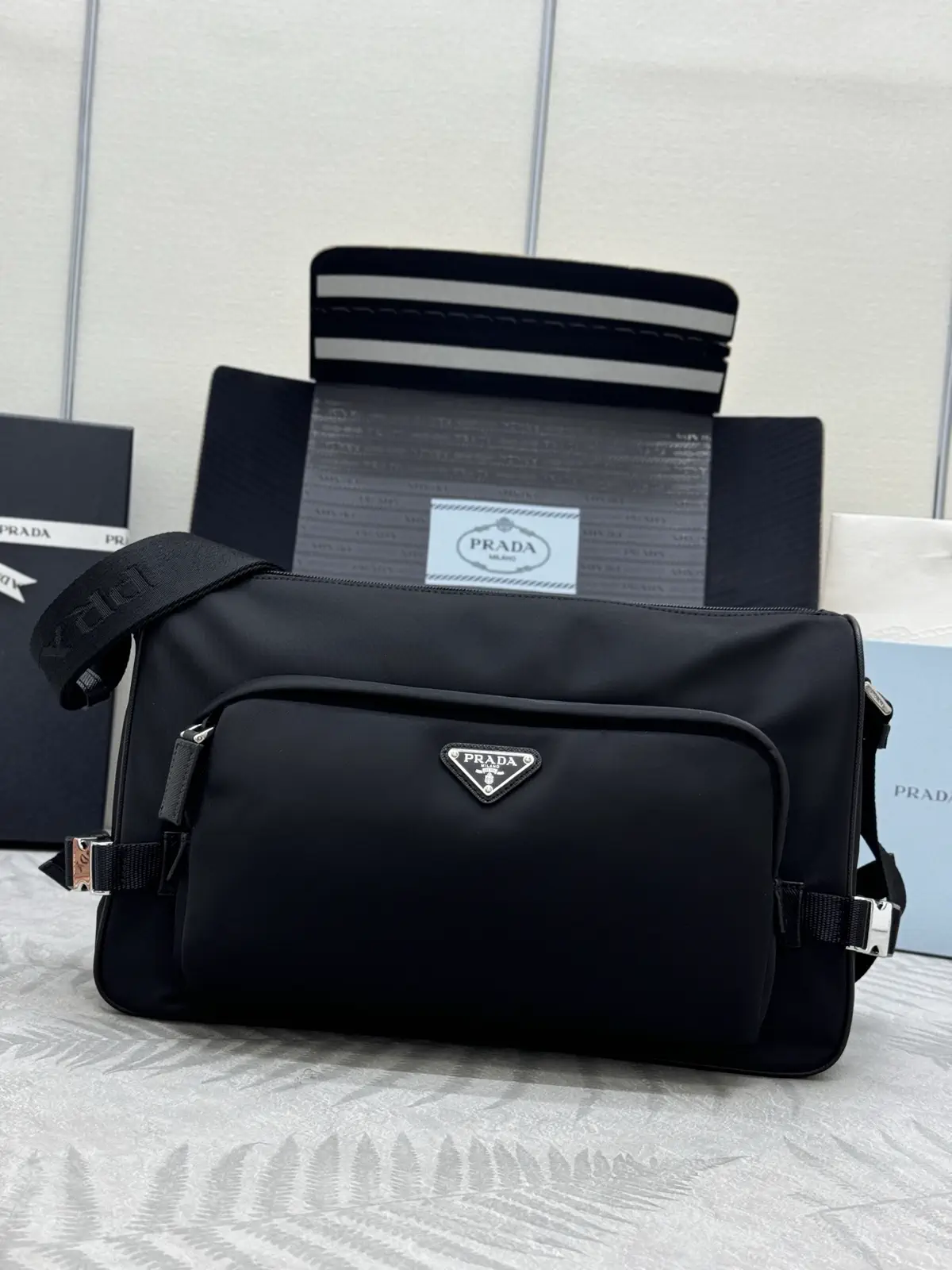 Prada Black Re-Nylon Shoulder Bag image 1