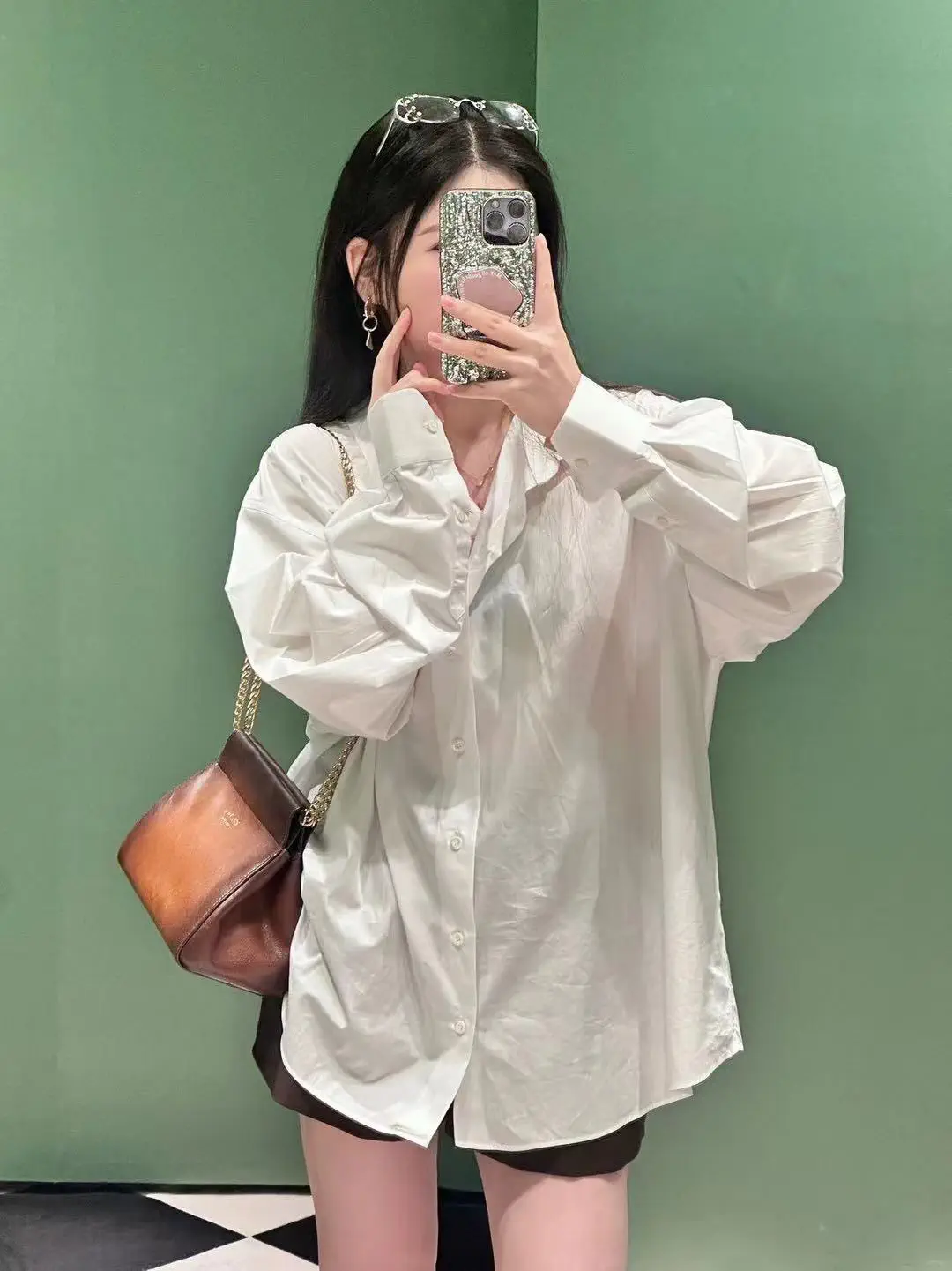 Prada Gradient Brown Chain Shoulder Bag image 1