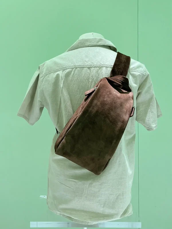 Prada Brown Suede Sling Bag image 1