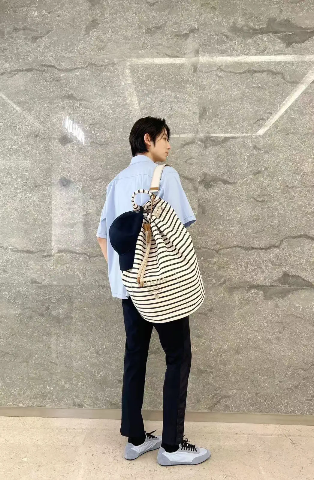 Prada Striped Duffle Bag image 1