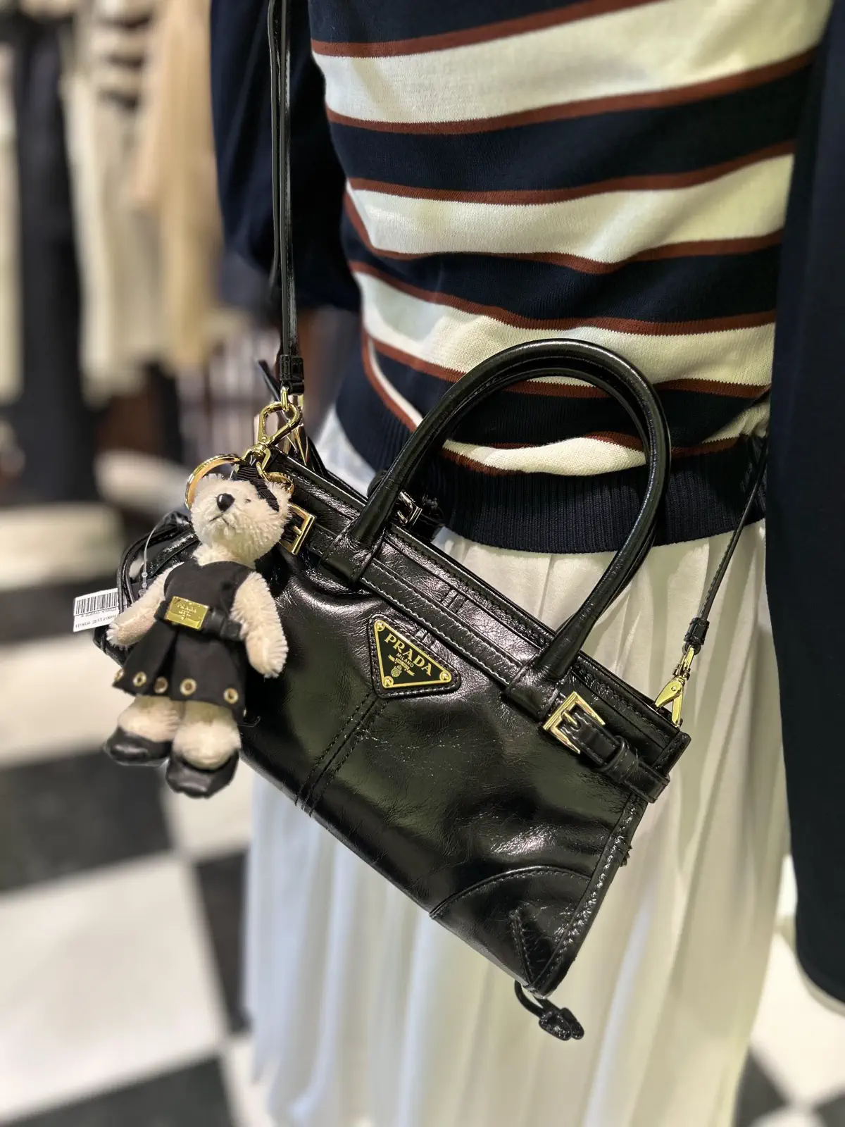 Prada Mini Black Top Handle Crossbody Bag image 1