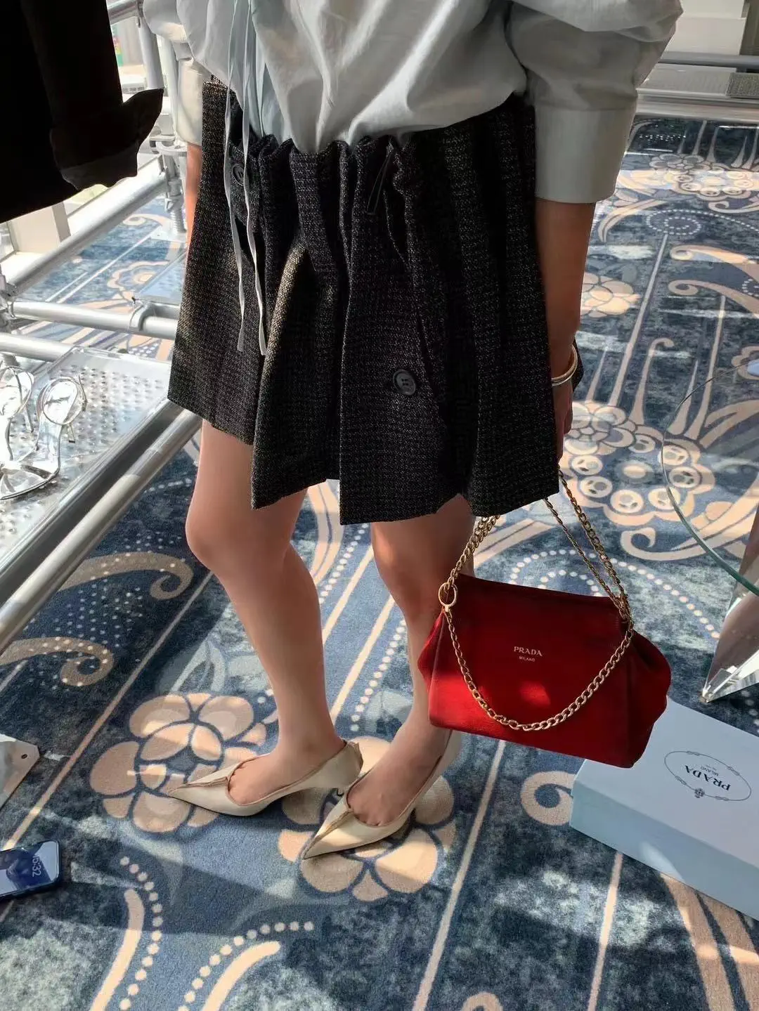 Prada Red Chain Shoulder Bag image 1
