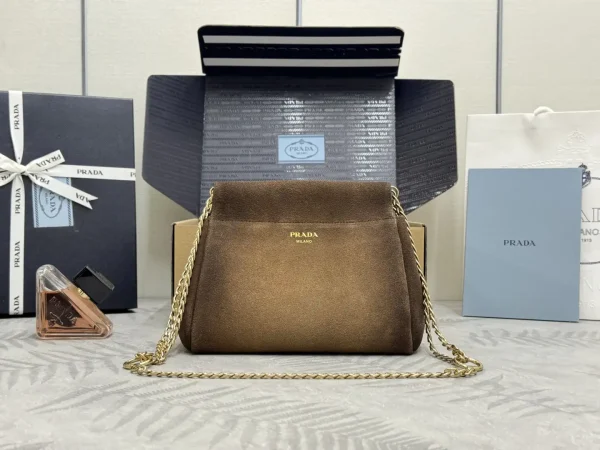 Prada Suede Mini Chain Shoulder Bag image 1
