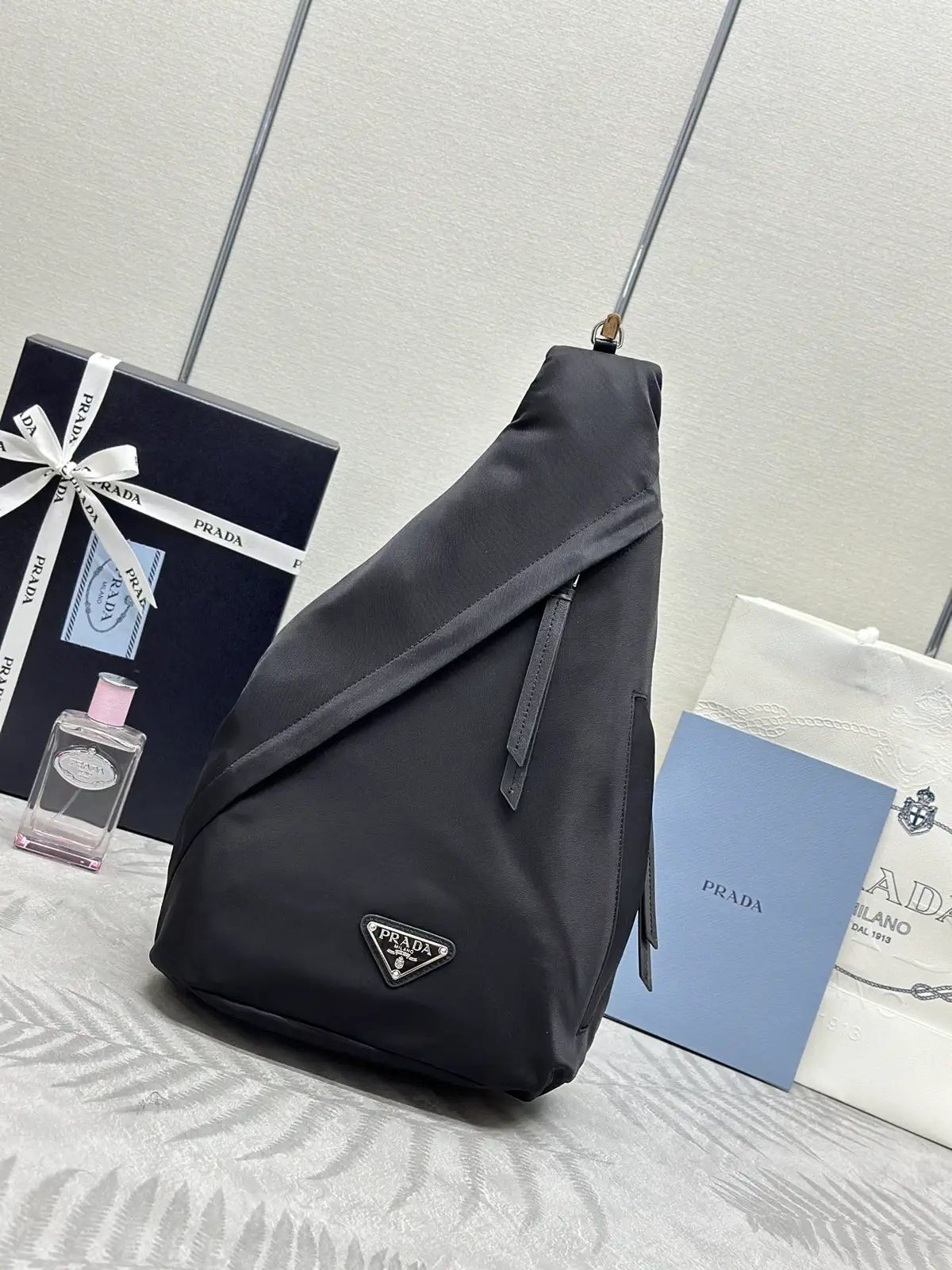Prada Triangle Logo Crossbody Bag image 1