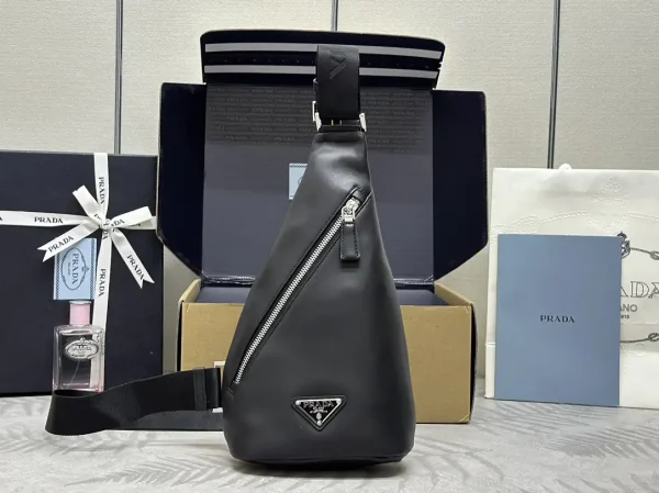 Prada Black Leather Belt Bag image 1