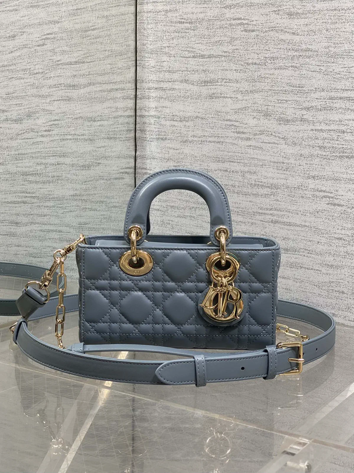 Dior D-Joy Mini Quilted Top Handle Bag image 1