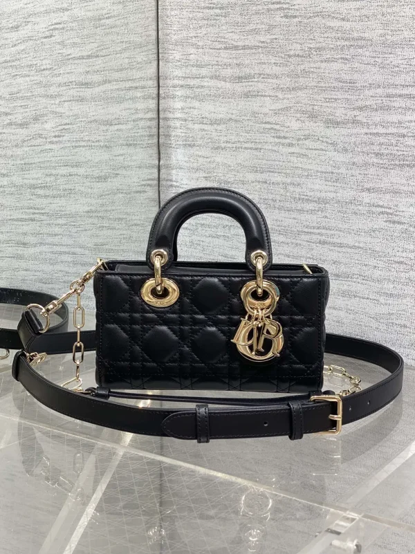 Dior Black Quilted Mini Top Handle Bag image 1