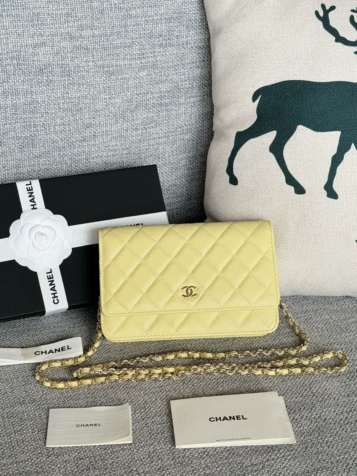 Chanel Quilted Caviar Leather WOC Crossbody Bag image 1