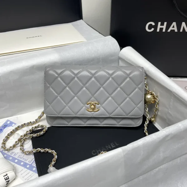 Chanel Quilted Chain Wallet image 1