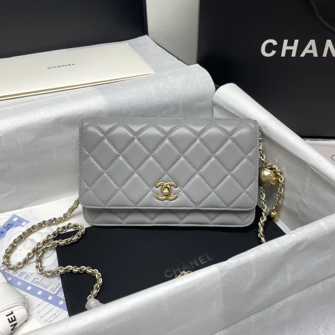 Chanel Quilted Chain Wallet image 1