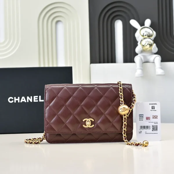 Chanel Quilted Wallet on Chain with Gold Ball Adjuster image 1