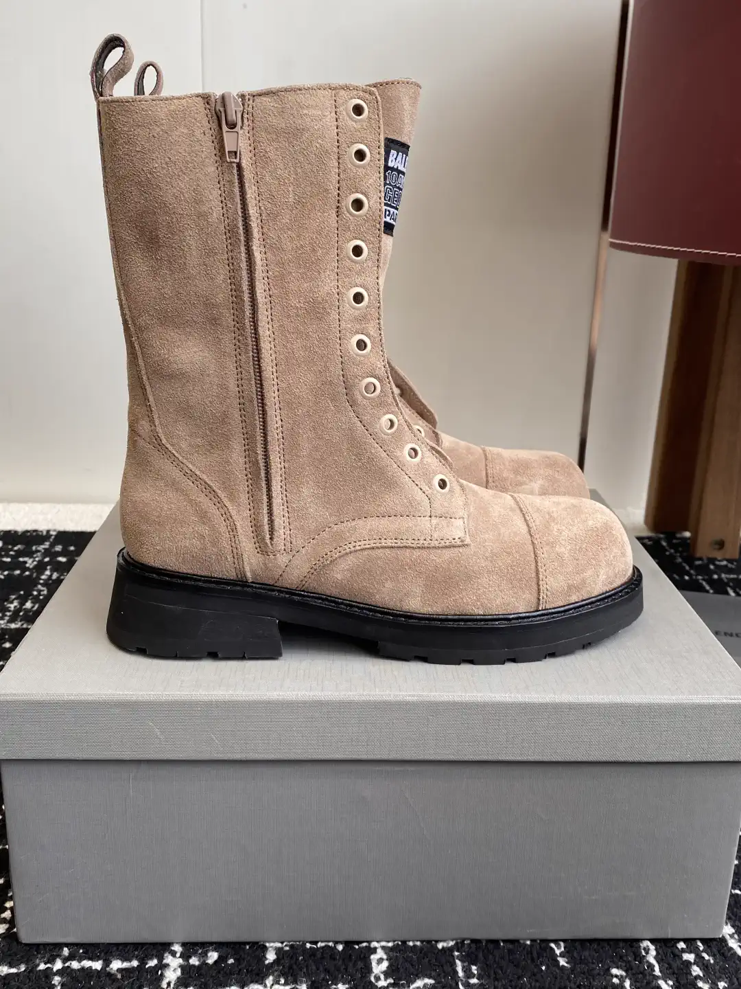 Balenciaga 25ss Fall Winter Faux Lace-up Martin Boots image 1