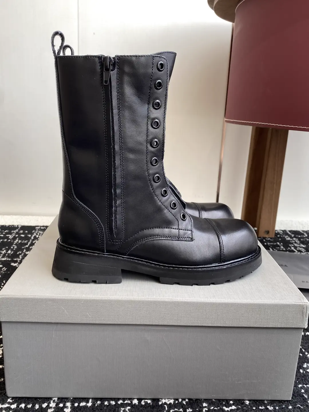 Balenciaga 25ss Fall Winter Fake Lace-Up Martin Boots image 1