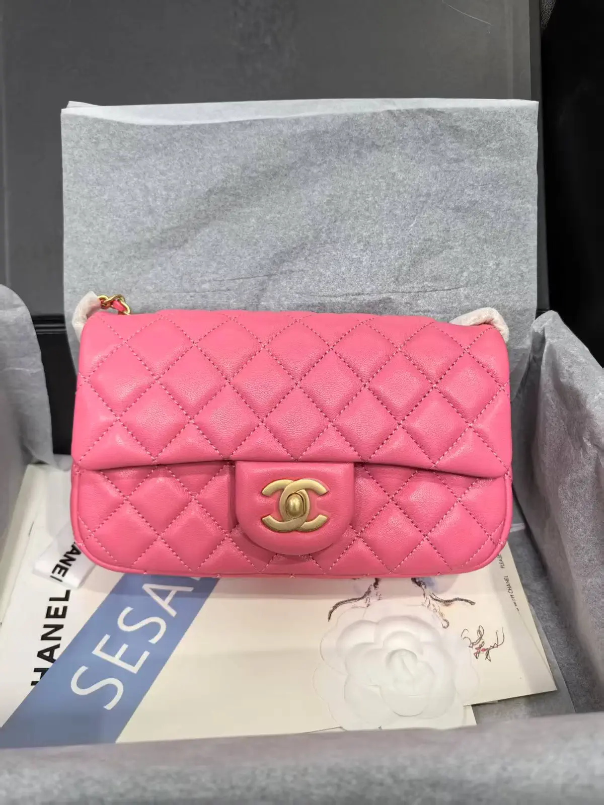 Chanel Quilted Flap Bag with Adjustable Chain Strap image 1