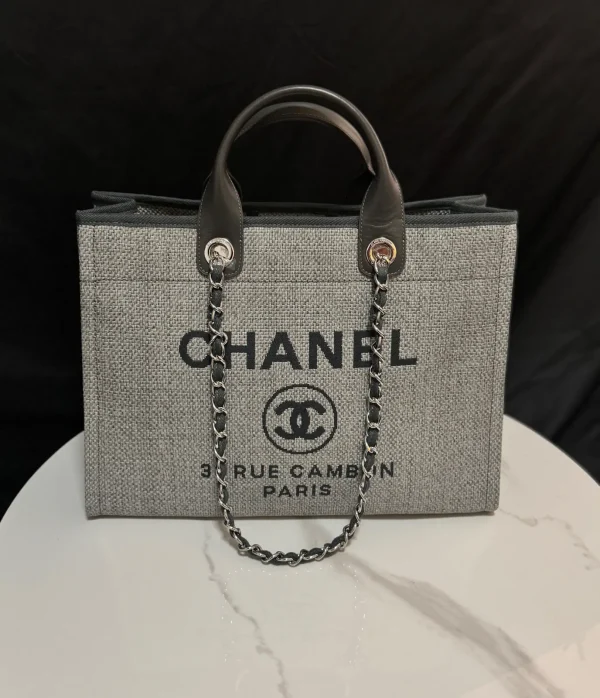 Chanel Dark Grey Tote Bag image 1