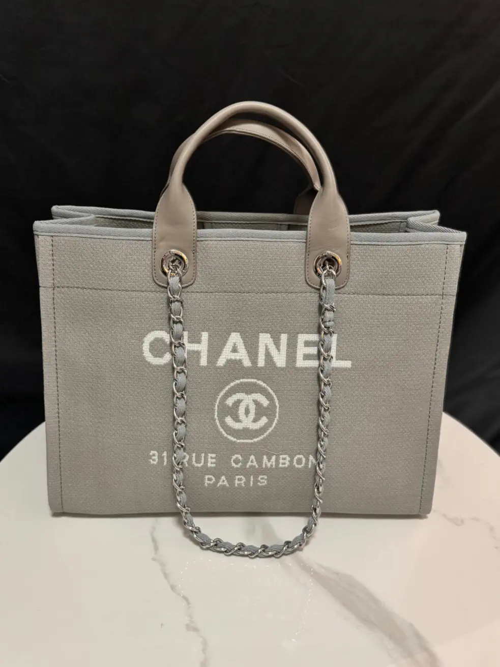 Chanel Grey Tote Bag image 1
