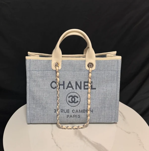 Chanel Light Blue Tote Bag image 1