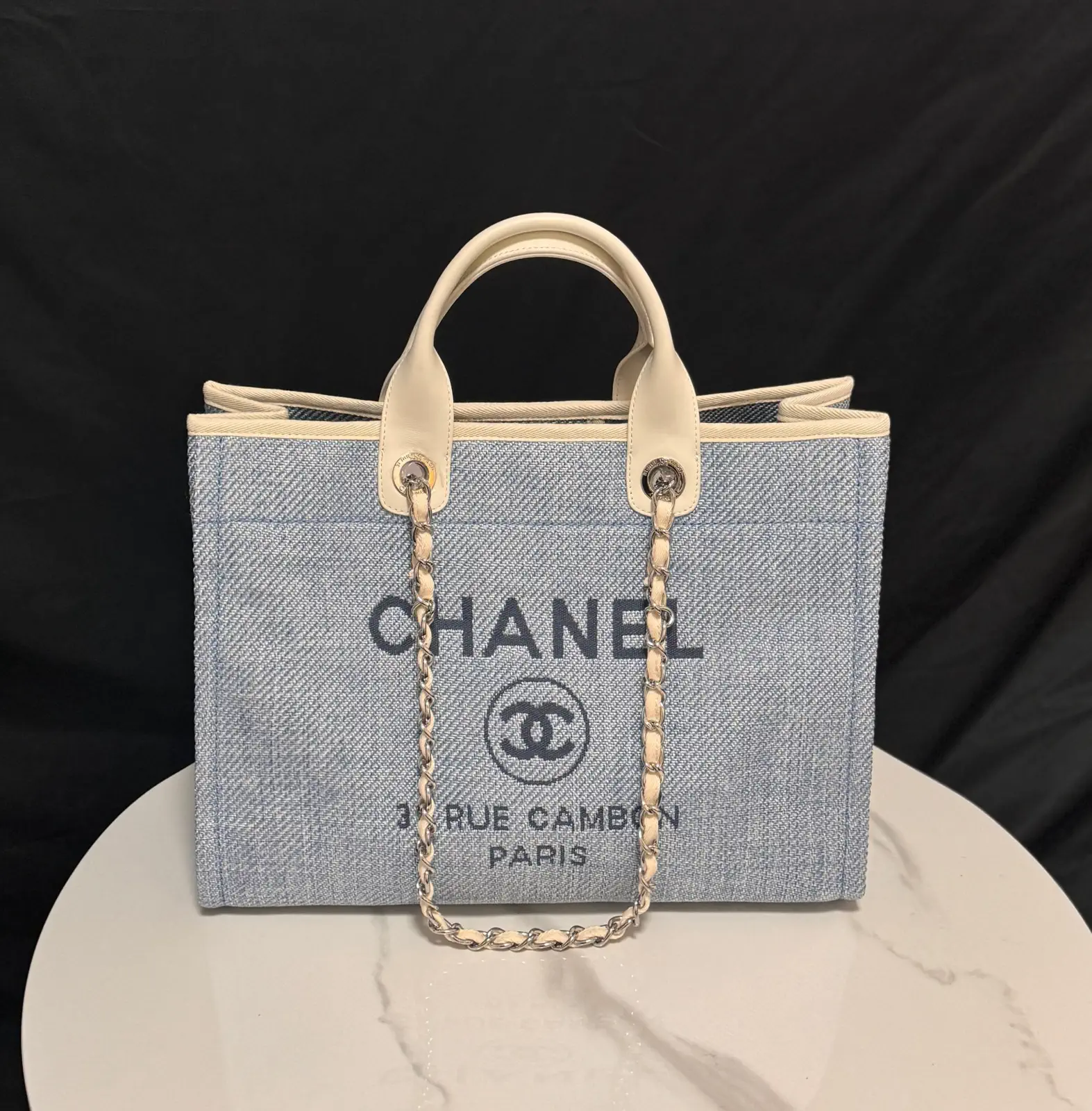 Chanel Light Blue Tote Bag image 1