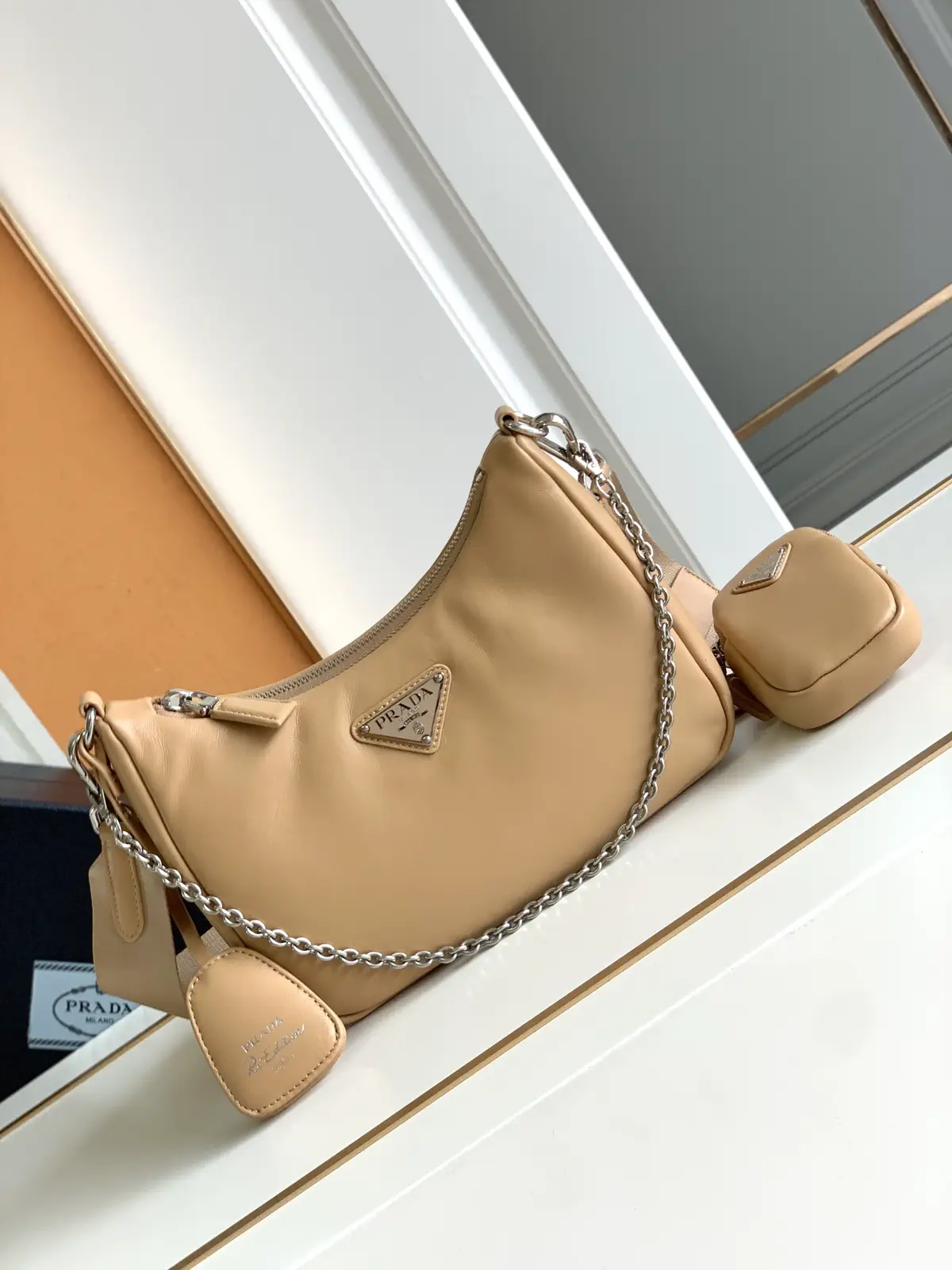 Prada Padded Leather Shoulder Bag image 1