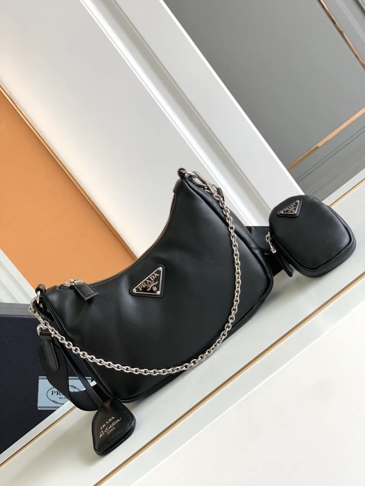 Prada Padded Leather Shoulder Bag image 1