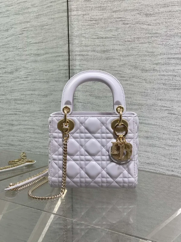 Dior Quilted Top Handle Bag with Crystal Buckle image 1