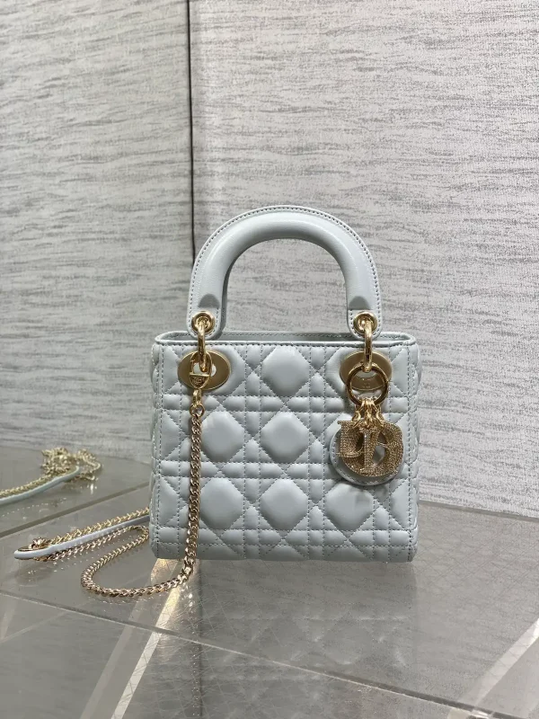 Dior Quilted Top Handle Bag with Chain Strap image 1