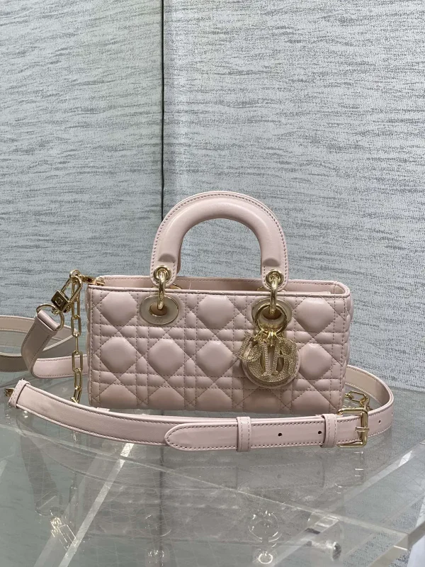 Dior Quilted Top Handle Bag with Diamond Buckle Hardware image 1