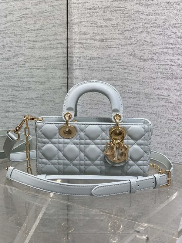 Dior Quilted Top Handle Bag with Diamond Buckle Hardware image 1