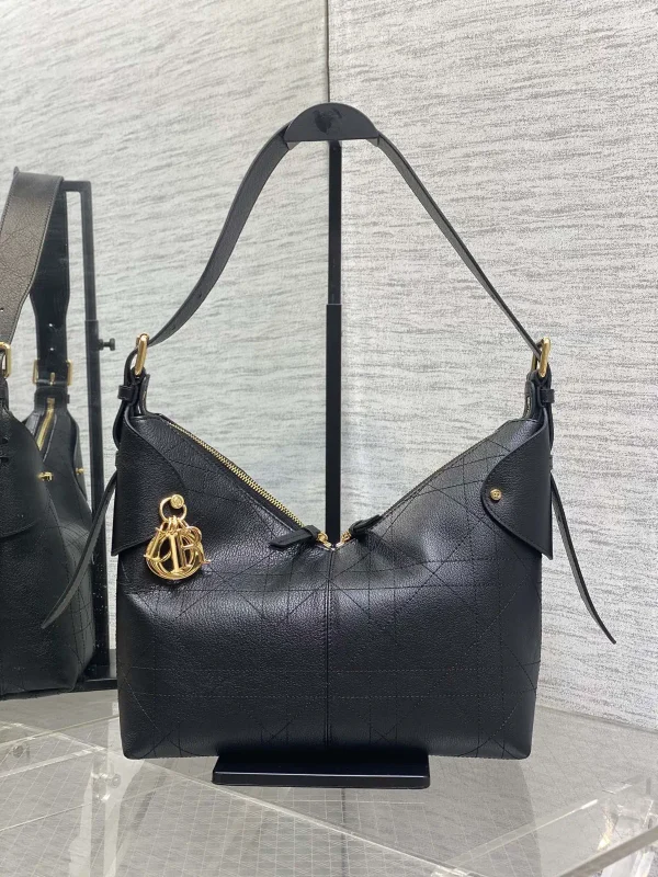 Dior Black Quilted Leather Shoulder Bag image 1