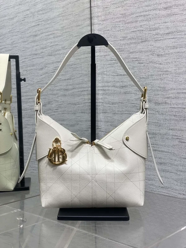Dior White Quilted Shoulder Bag image 1