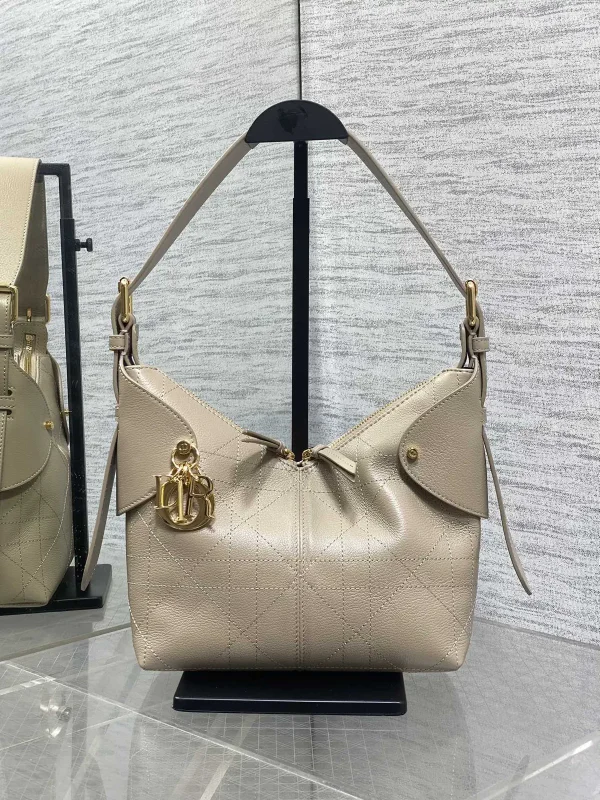 Dior Quilted Shoulder Bag with Logo Charm image 1