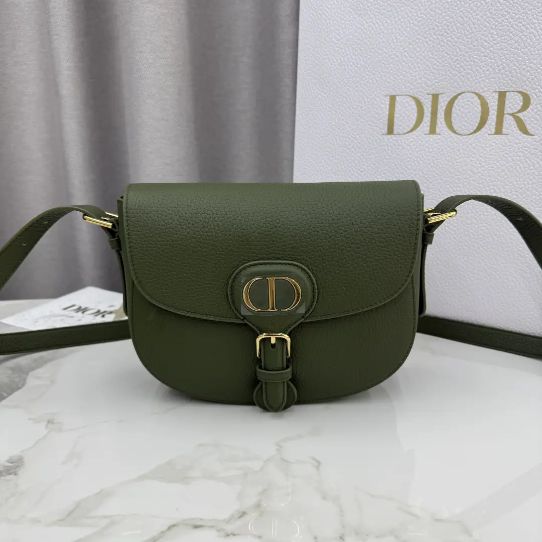 Dior Bobby Green Grained Leather Crossbody Bag image 1