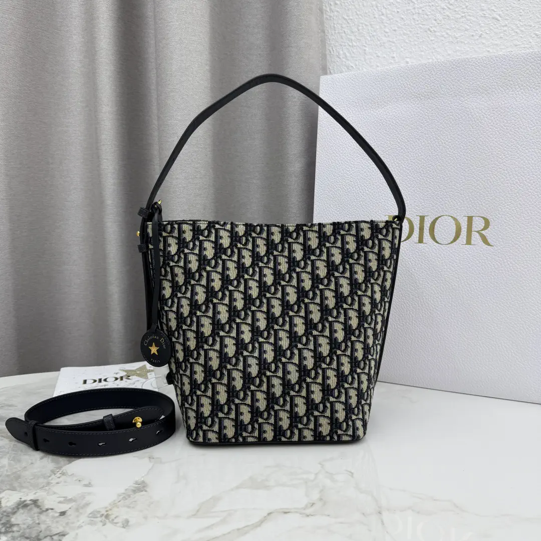 Dior Oblique Print Small Bucket Bag image 1
